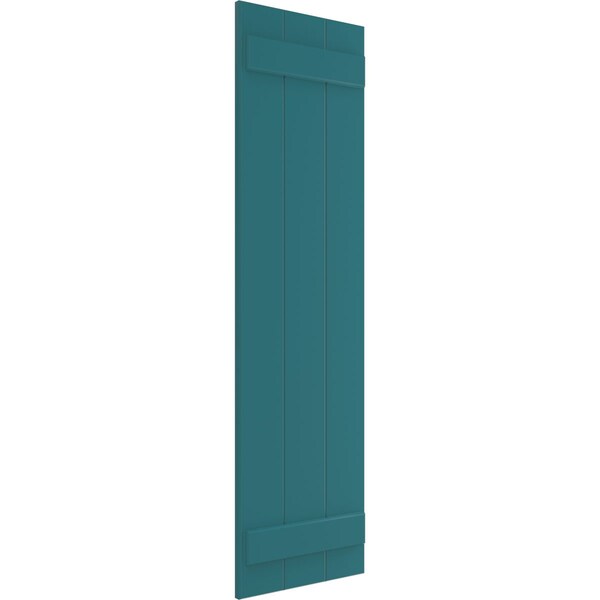 True Fit PVC, Three Board Joined Board-n-Batten Shutters, Antigua, 16 1/8W X 31H